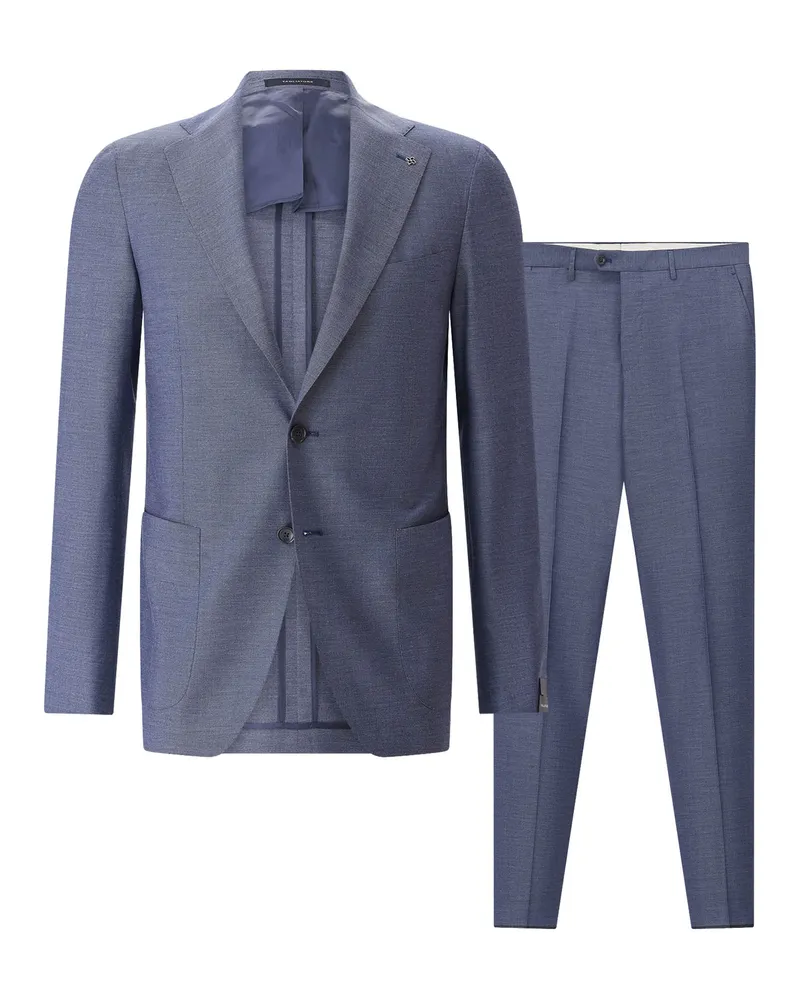 Tagliatore Zweiteiliger Anzug aus Wollmix Blau