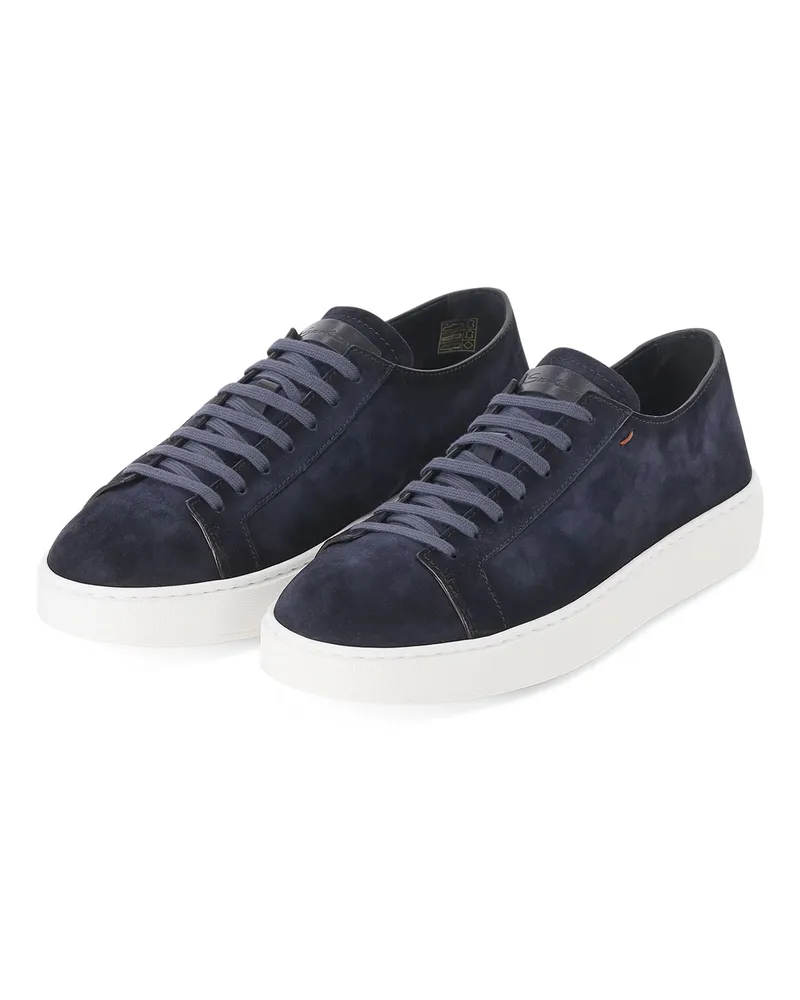 Santoni Sneaker aus Leder Dunkelblau
