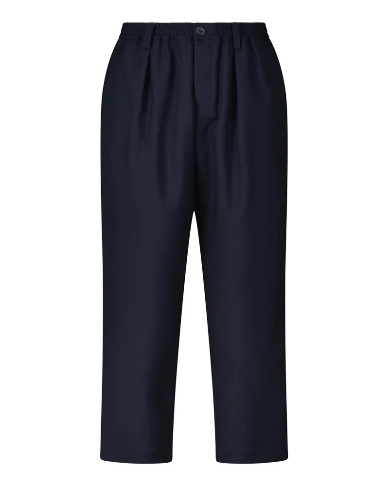 Marni Stoffhose aus Schurwolle Navy