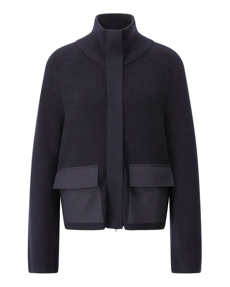 windsor. Strickjacke aus Schurwolle Dunkelblau