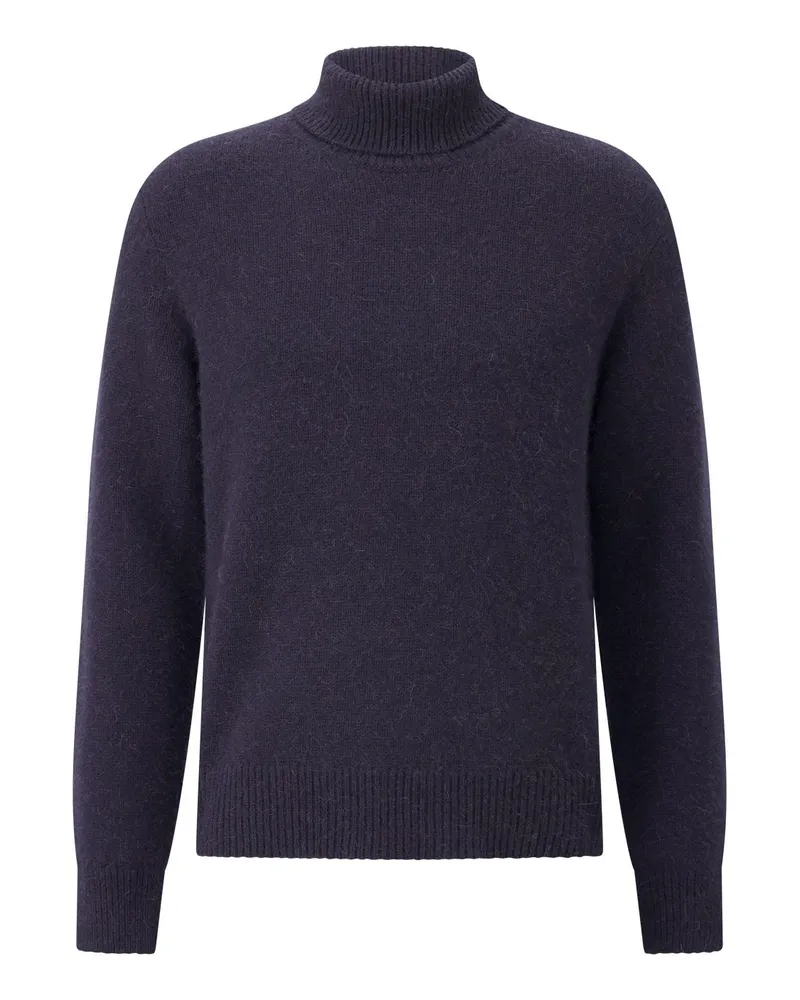 Massimo Alba Pullover Samuel aus Kaschmir & Alpaka Dunkelblau