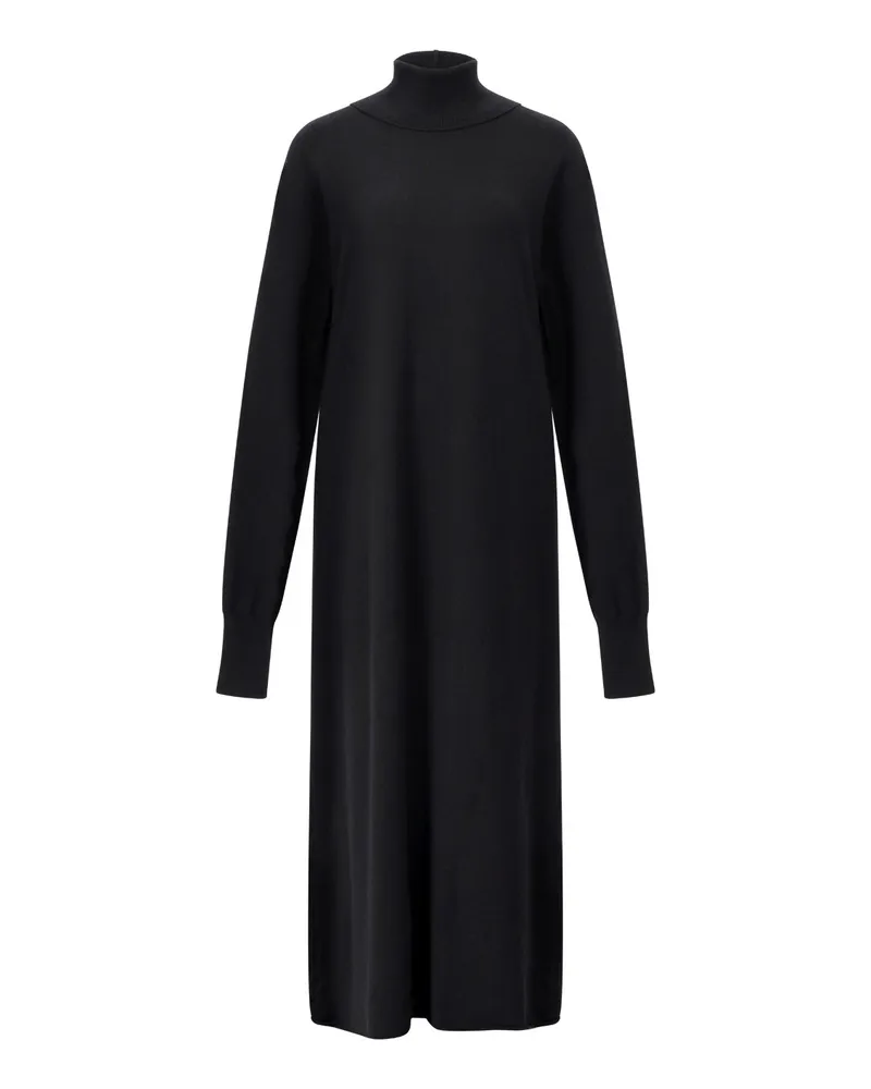 Jil Sander Strickkleid mit Rollkragen Schwarz