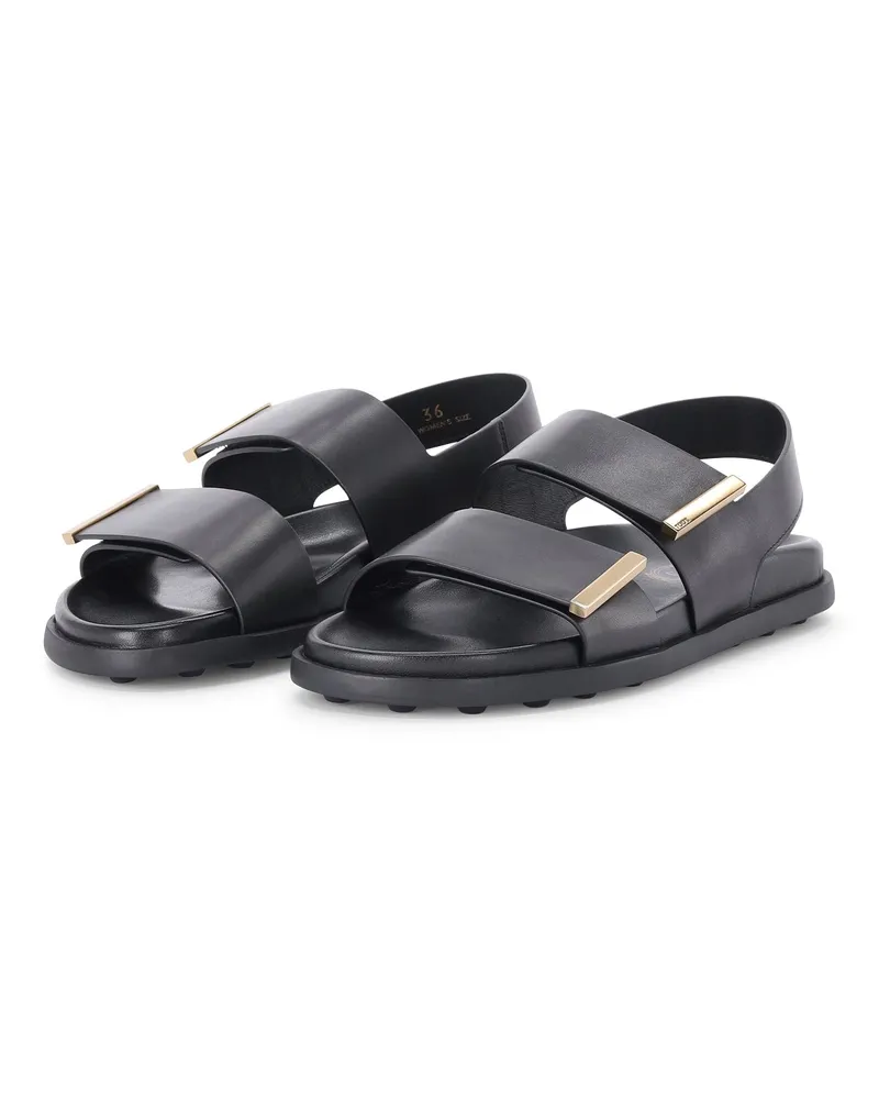 TOD'S Sandalen aus Leder Schwarz