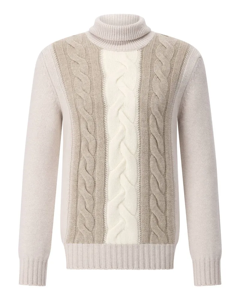 Gran Sasso Pullover mit Zopfstrick Beige