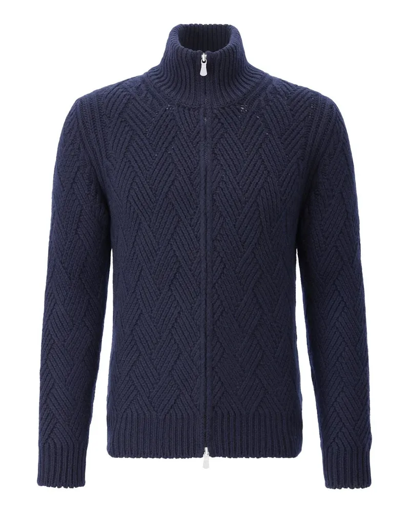 Gran Sasso Strickjacke aus Kaschmir Dunkelblau
