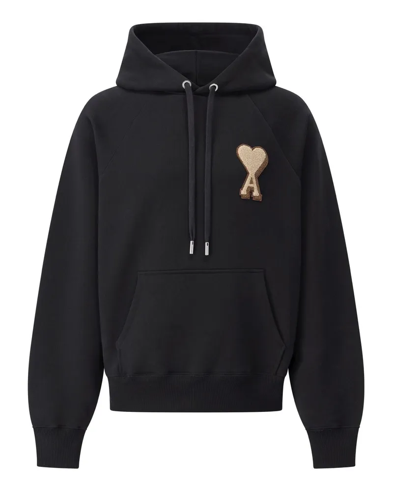 AMI Paris Hoodie mit Logo Schwarz