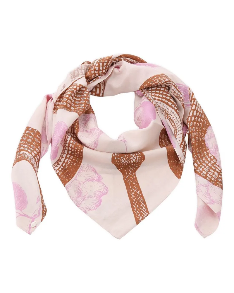 Friendly Hunting Tuch Cube aus Seide Rosa