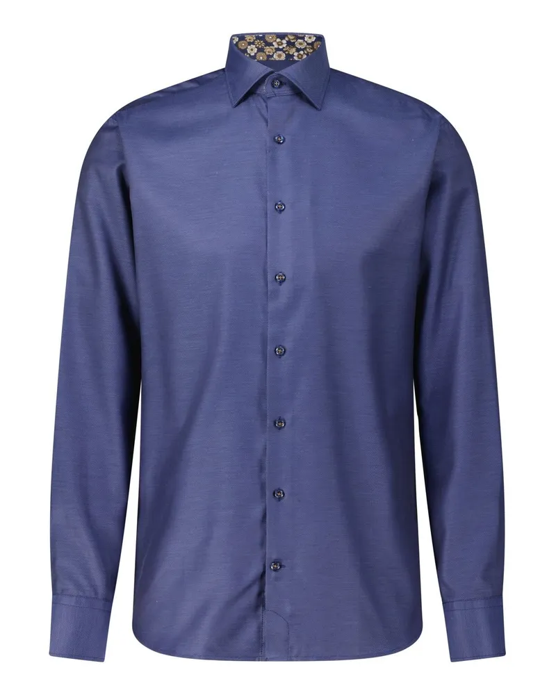 Stenströms Hemd aus reiner Baumwolle Blau