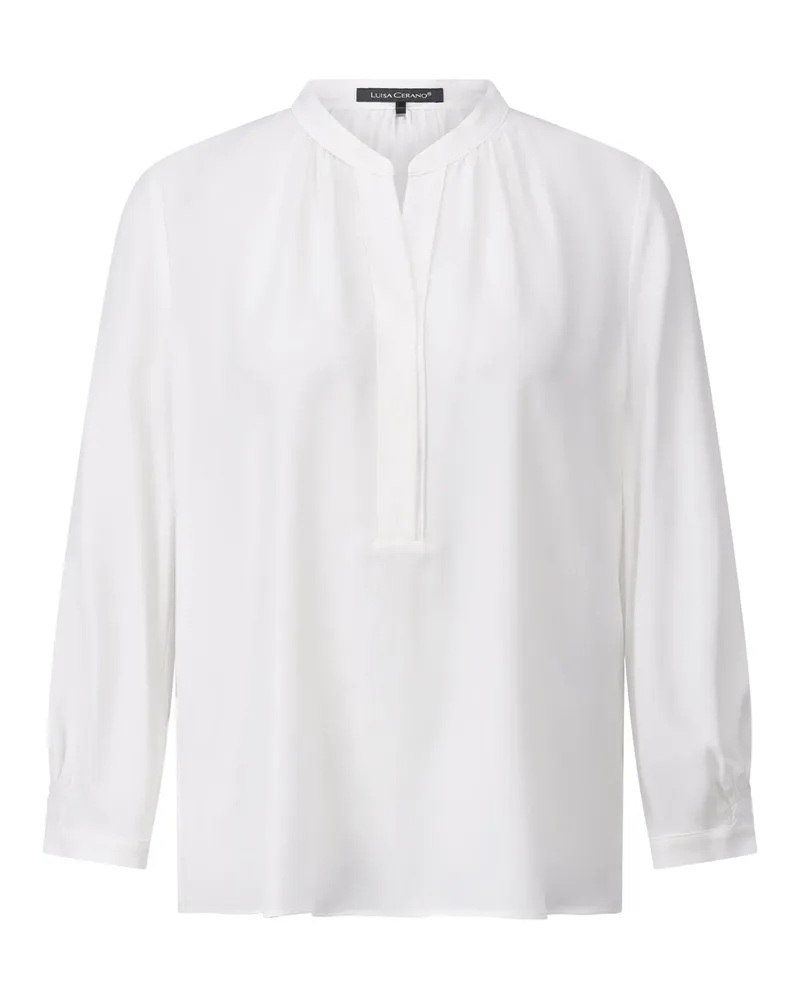 Luisa Cerano Bluse aus Seiden-Mix Weiß