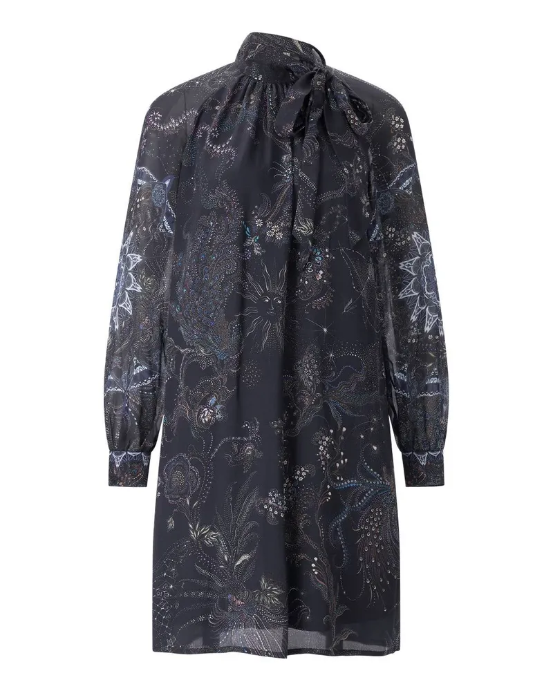 Riani Midikleid mit Print Schwarz