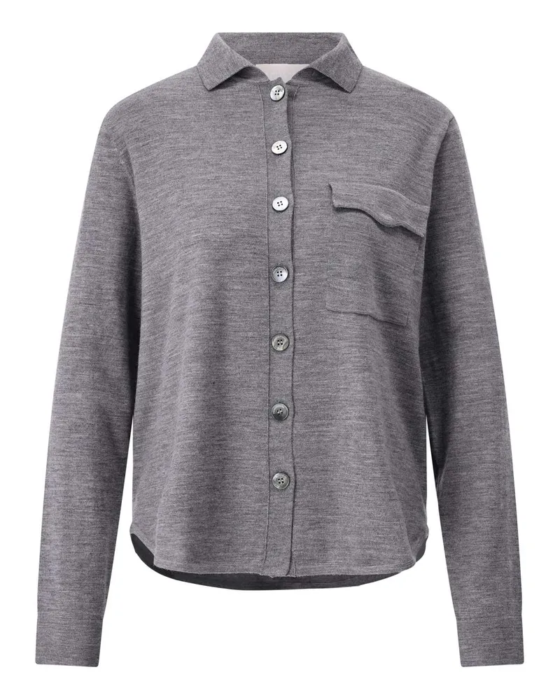 hemisphere Strickjacke aus Merinowolle Grau