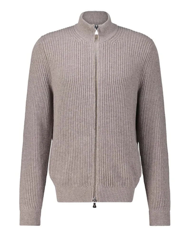 Fedeli Strickjacke aus Kaschmir Grau