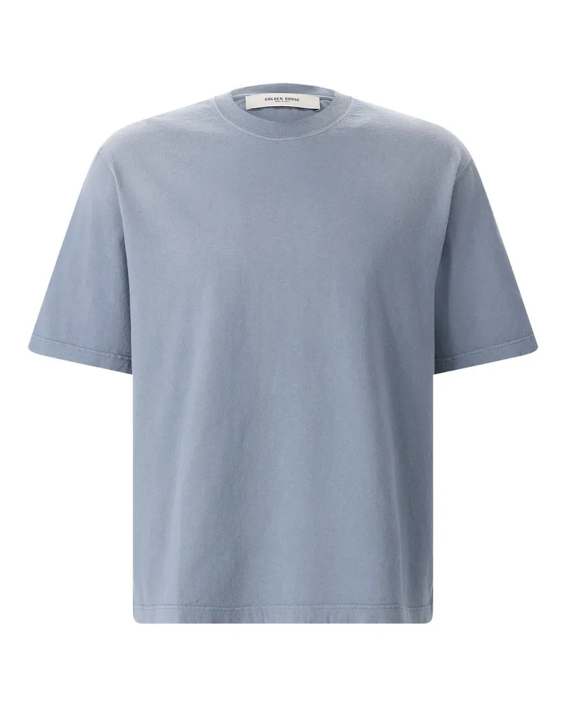 Golden Goose T-Shirt aus Baumwolle Blau