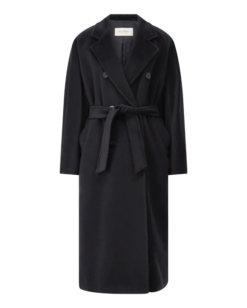 Max Mara Mantel Madame aus Schurwolle & Kaschmir Schwarz