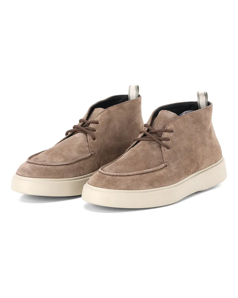 Officine Creative Italia Boots Frame 002 aus Veloursleder Hellbraun