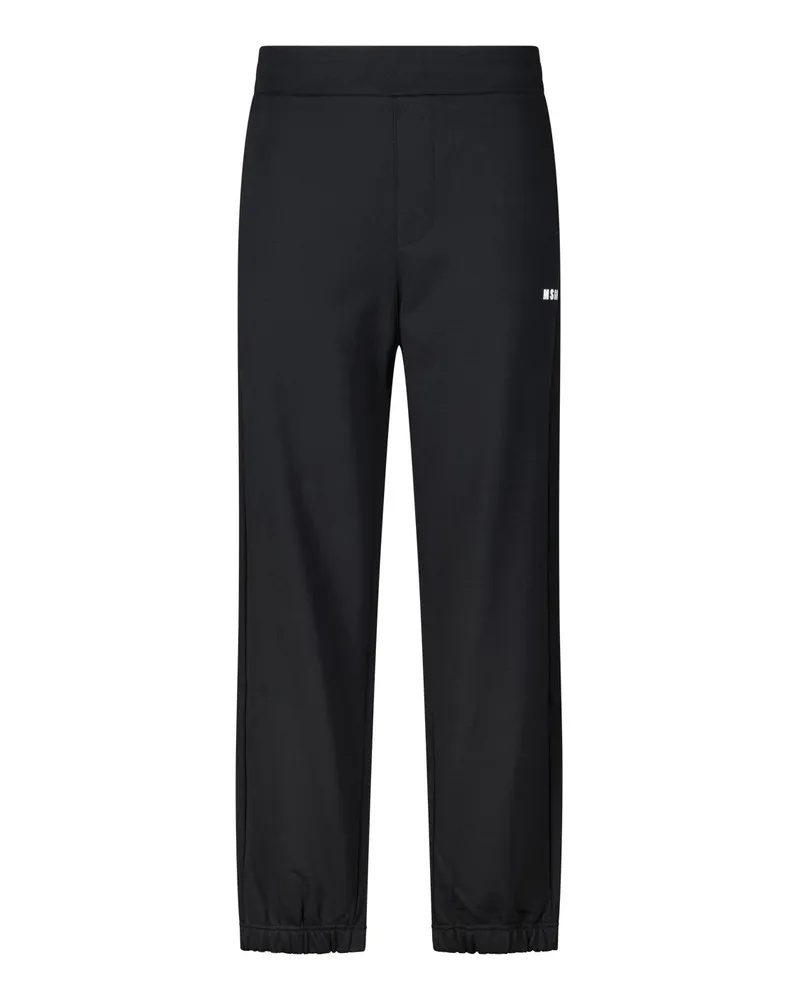 MSGM Sweatpants mit Logo Schwarz