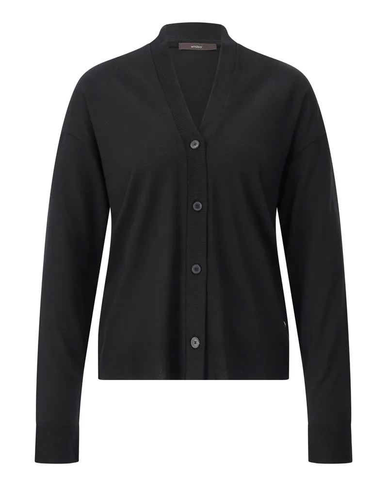 windsor. Leichte Strickjacke Schwarz