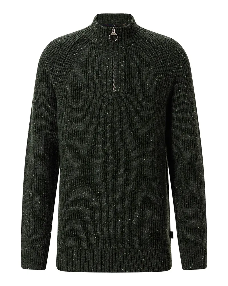 Barbour Troyer Fleck aus Woll-Mix Graugrün