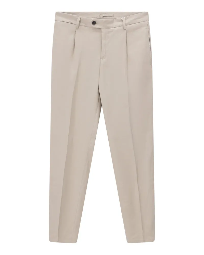 Profuomo Chinohose aus Leinenmix Beige