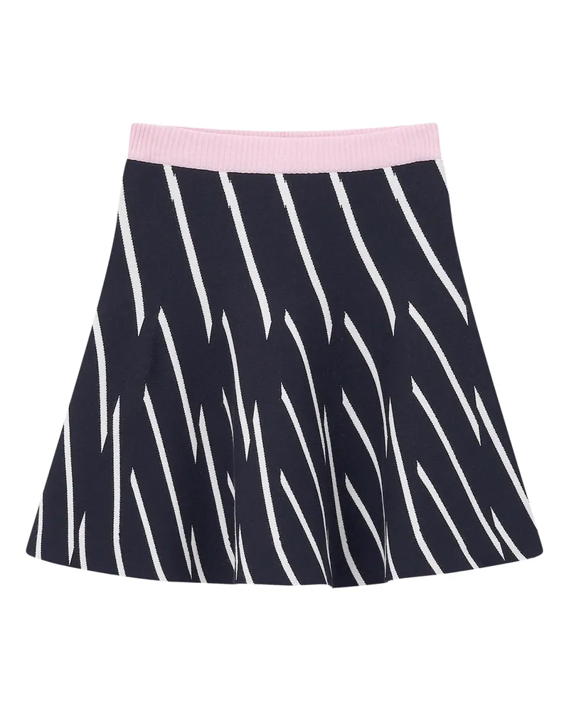 MSGM Minirock mit Streifendesign Navy