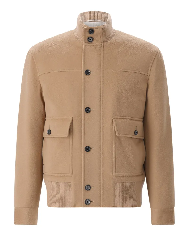 LARDINI Jacke Sponge aus Schurwolle Braun