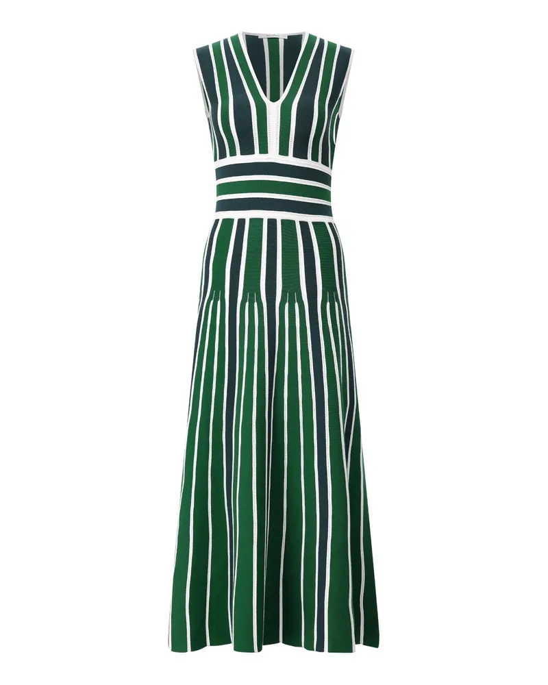 Max Mara Maxikleid Tallone im Streifen-Design Grün