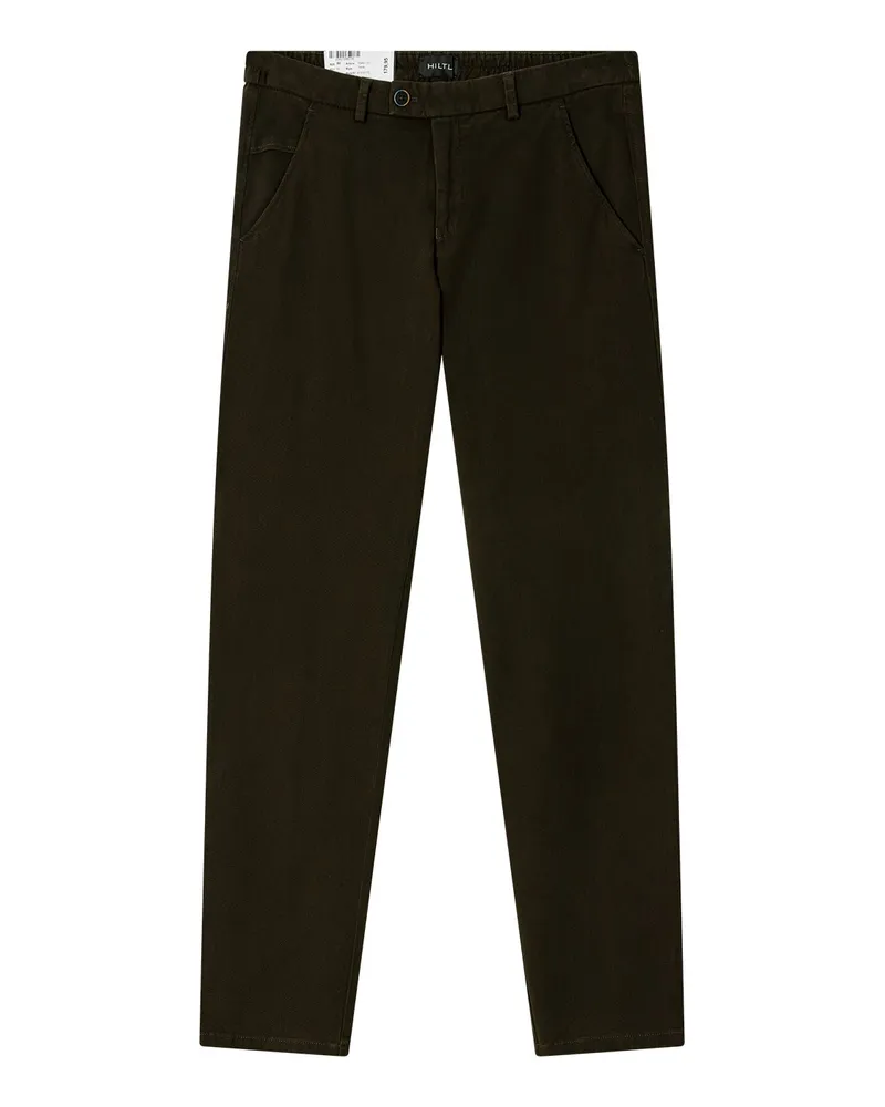 Hiltl Stoffhose aus Baumwolle Dunkelbraun