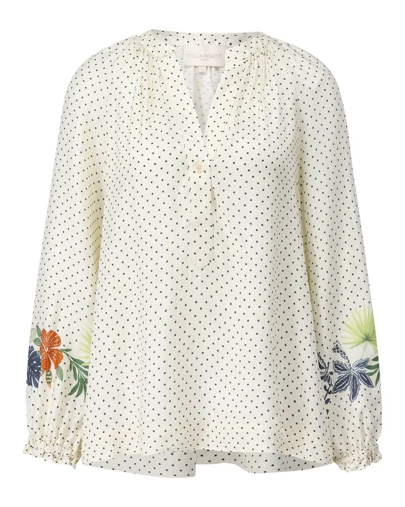 Stella Forest Blusenshirt Mahalia aus Satin Creme