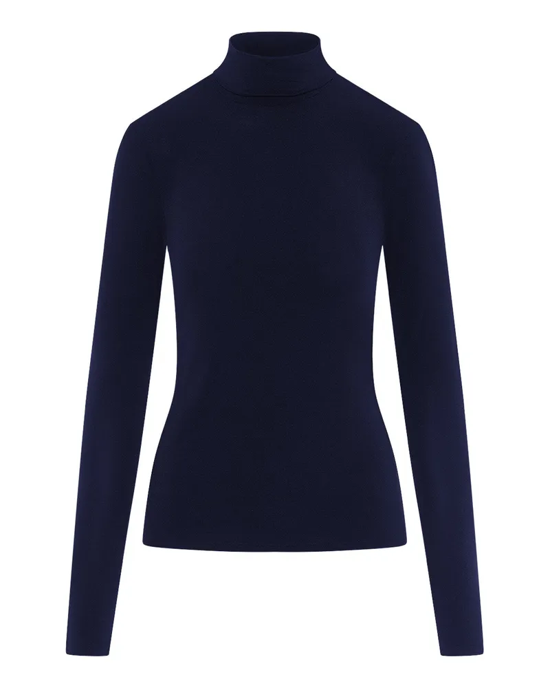 Marc Cain Langarmshirt mit Rollkragen Dunkelblau