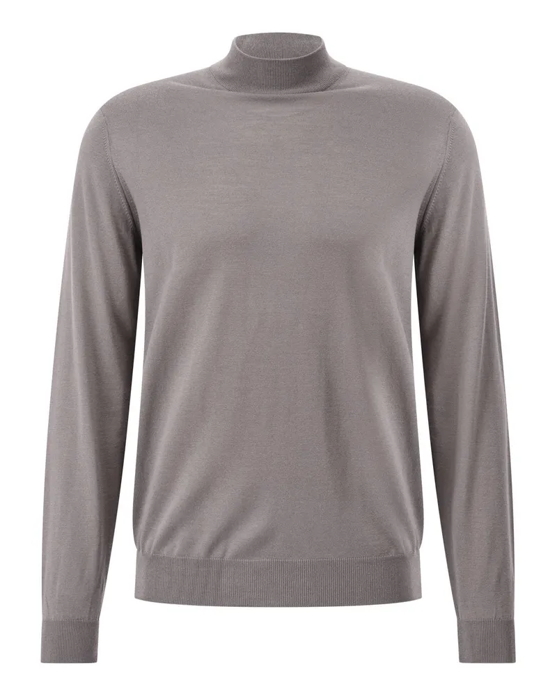 LARDINI Pullover aus Schurwolle Braun