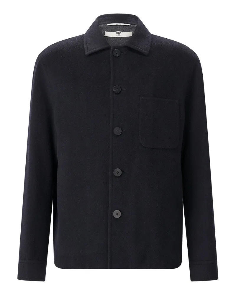 DUNO Overshirt Korax aus Woll-Seide-Mix Navy