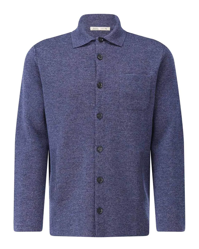 Maurizio Baldassari Overshirt aus Wolle Blau