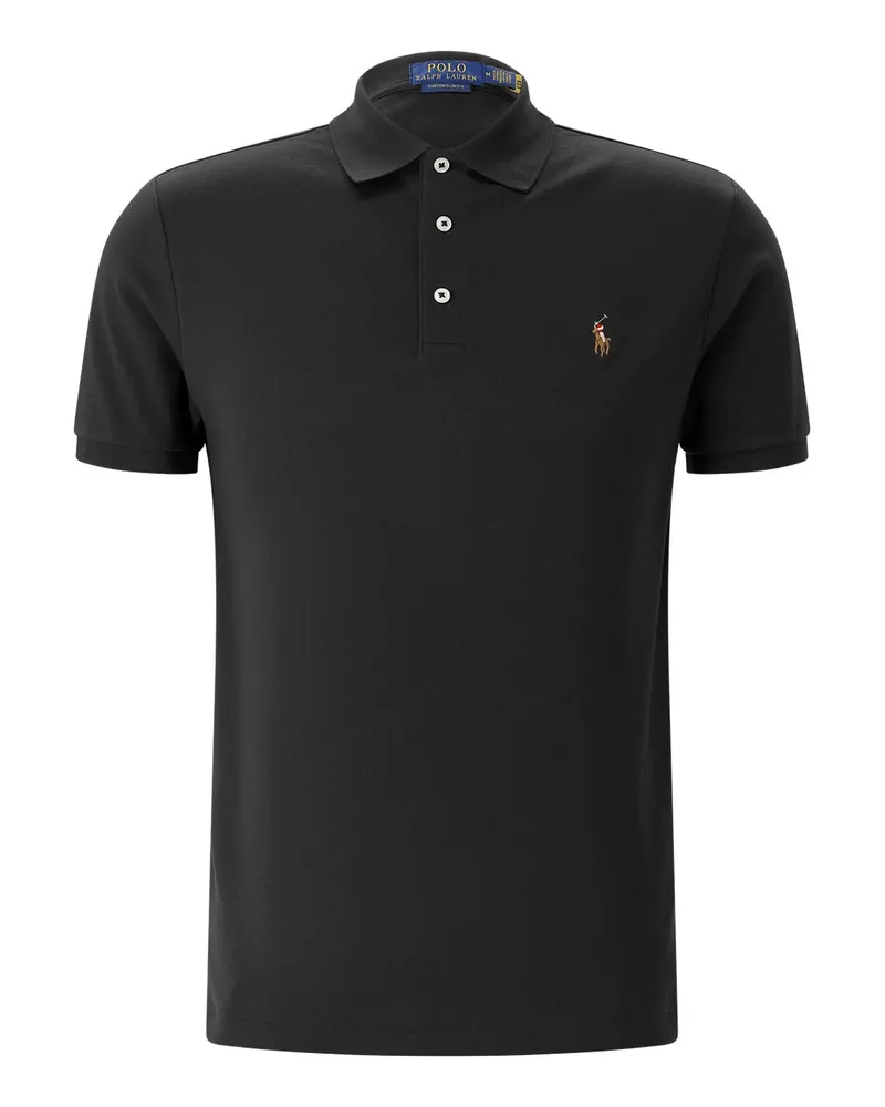 Ralph Lauren Custom Slim-Fit Poloshirt Schwarz