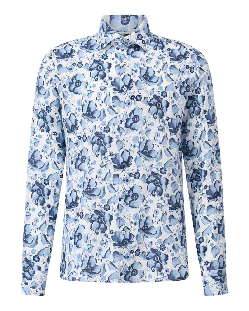 Stenströms Slim-Fit Hemd mit Muster Blau