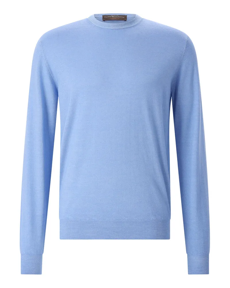 Filippo de Laurentiis Pullover aus Merinowolle Hellblau