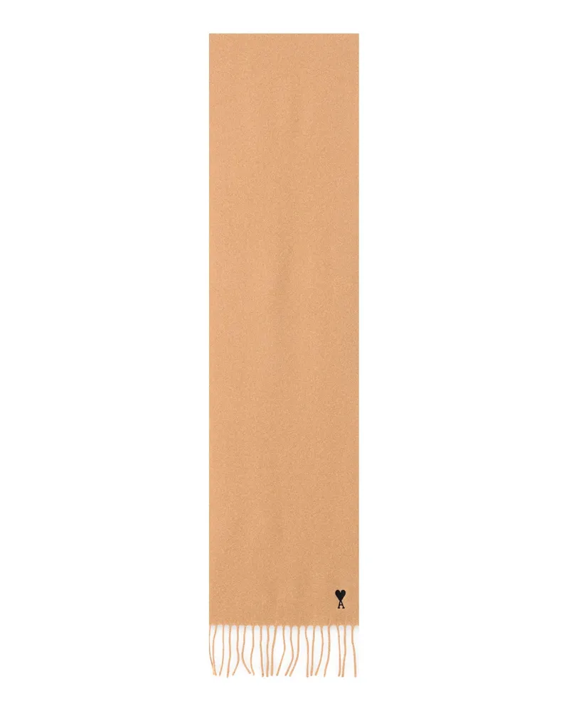 AMI Paris Schal mit Logo Braun