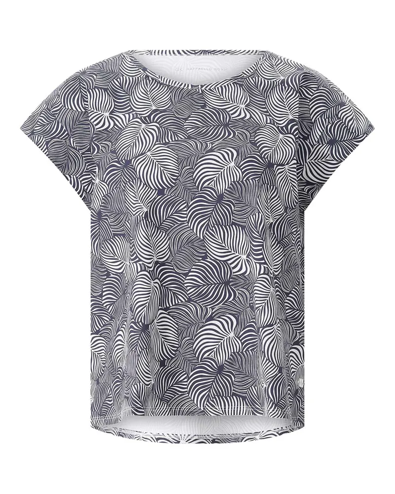 RAFFAELLO ROSSI  T-Shirt Grit mit Print Dunkelblau