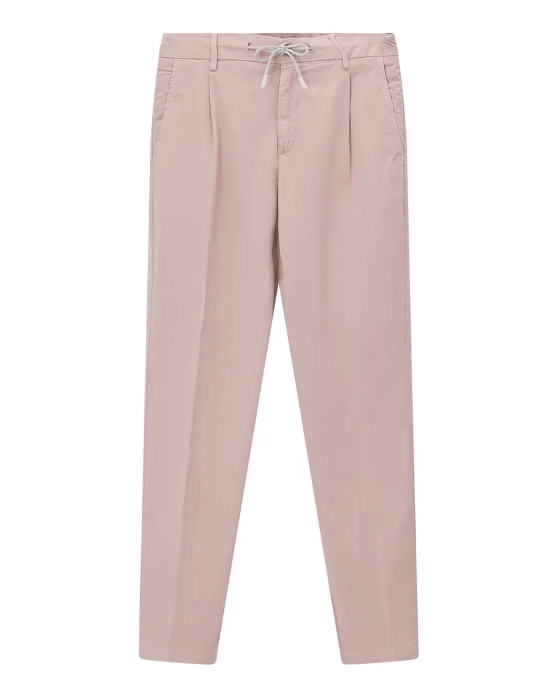 Eleventy Chinohose aus Baumwolle Rosa