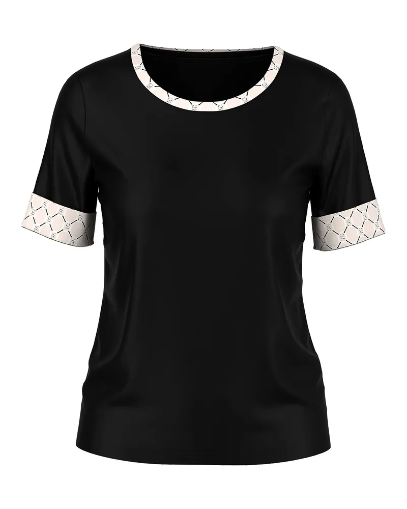 Marc Cain T-Shirt aus Baumwoll-Mix Schwarz