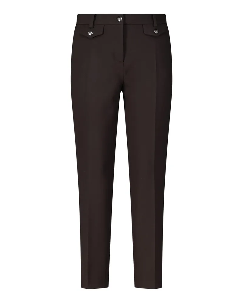 Cambio Stoffhose Krystal Flap Dunkelbraun