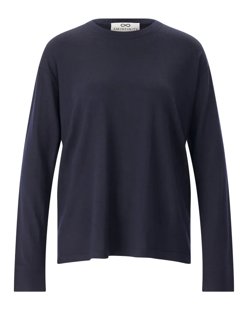 SMINFINITY Pullover aus Merinowolle Dunkelblau