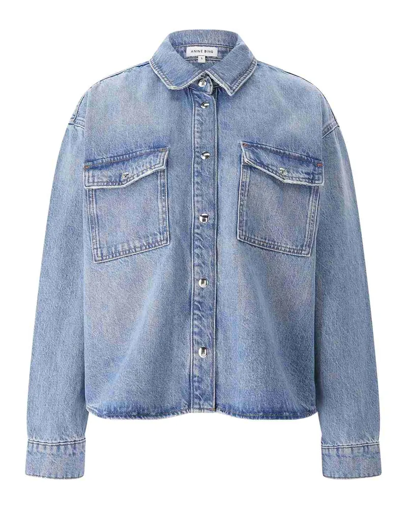 Anine Bing Oversize-Jeansjacke Blau