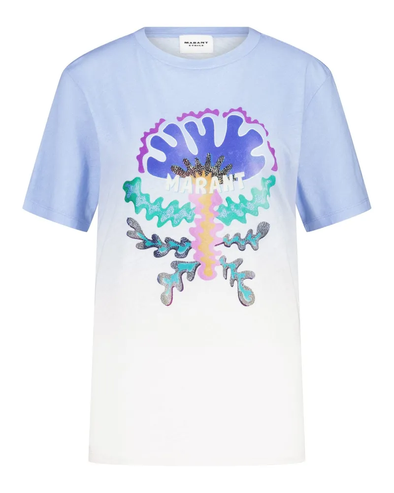 Isabel Marant T-Shirt Zewel mit Print Hellblau