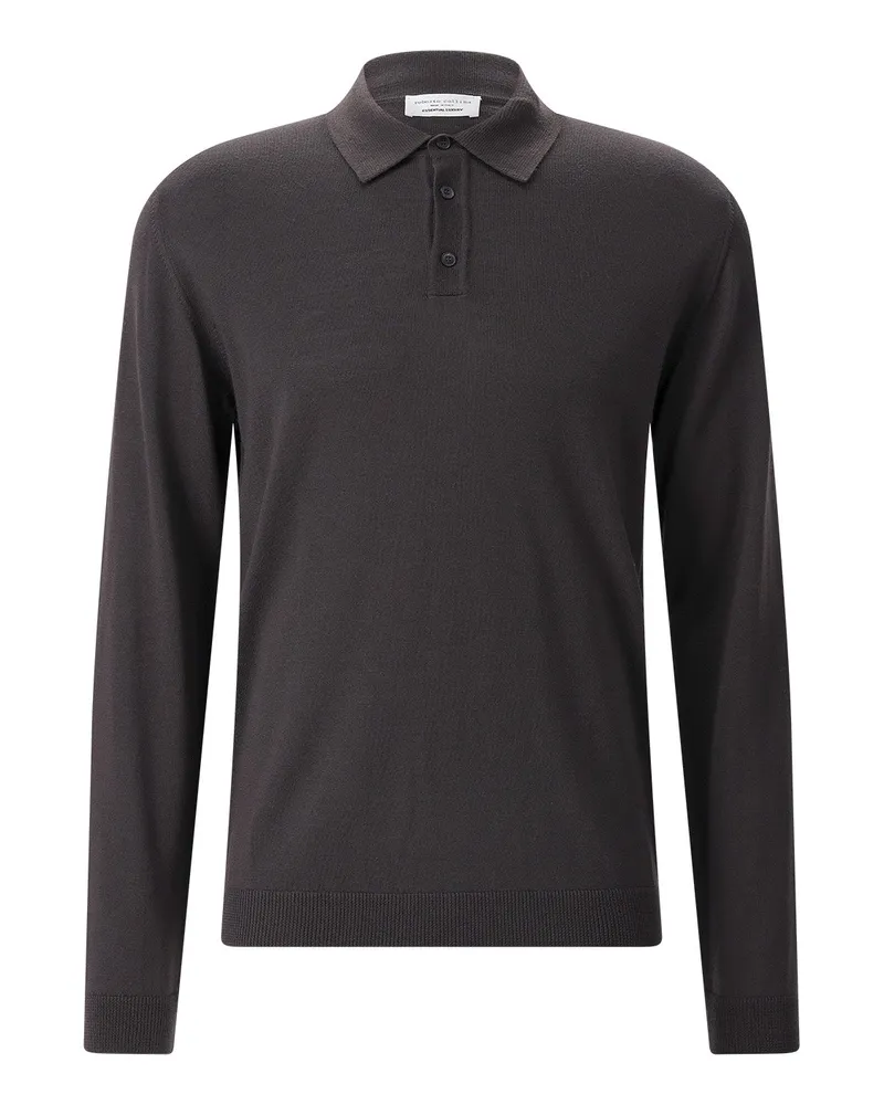 Roberto Collina Longsleeve aus Merinowolle Dunkelbraun