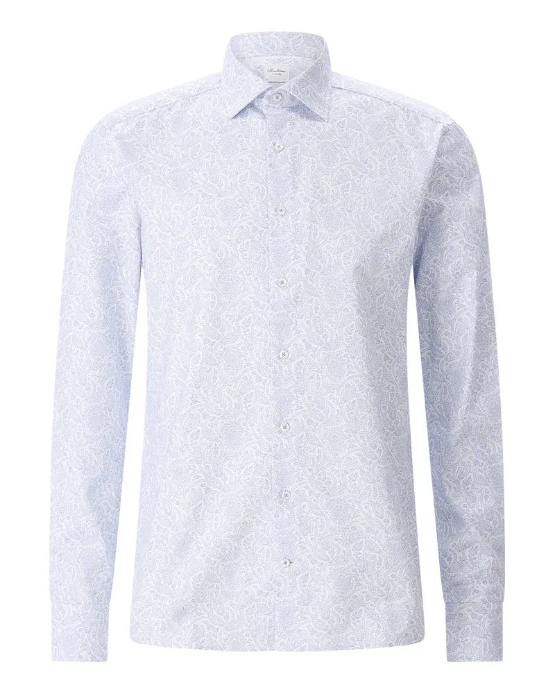Stenströms Slim-Fit Hemd mit Paisleymuster Weiß
