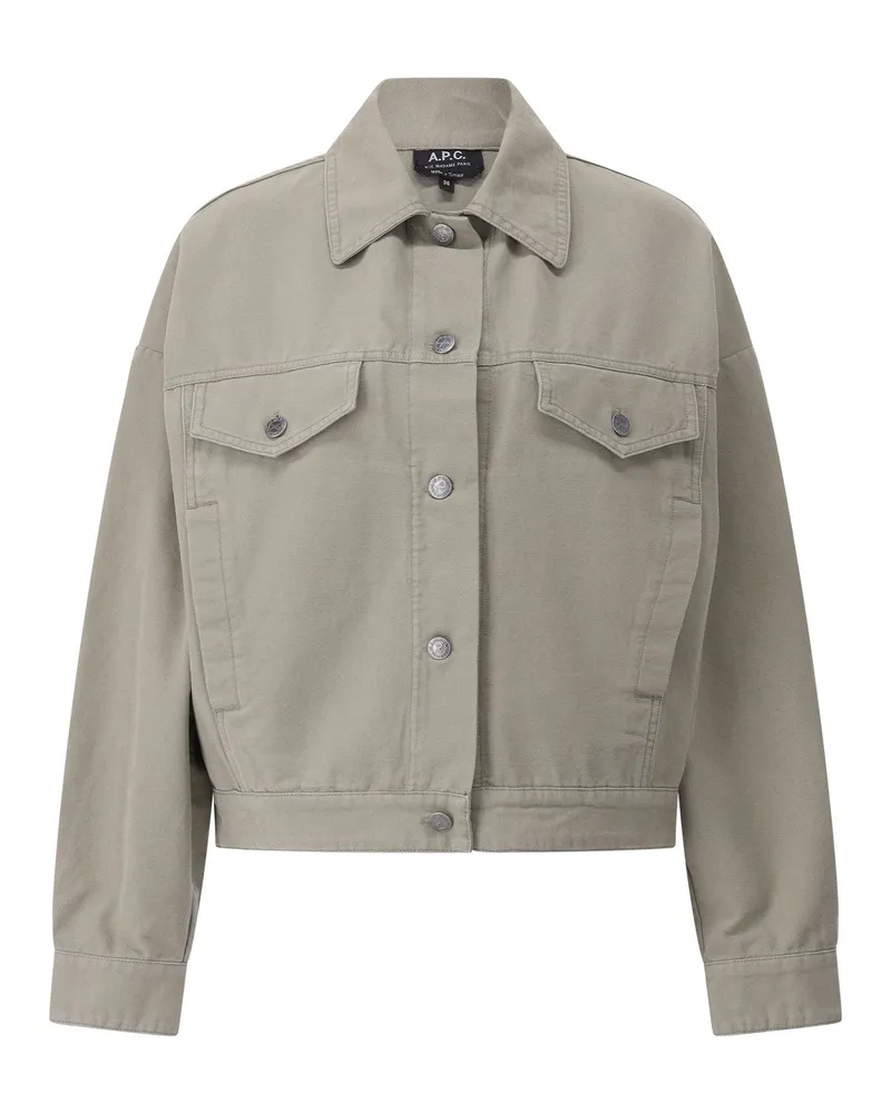 A.P.C. Blouson im Denim-Style Graugrün