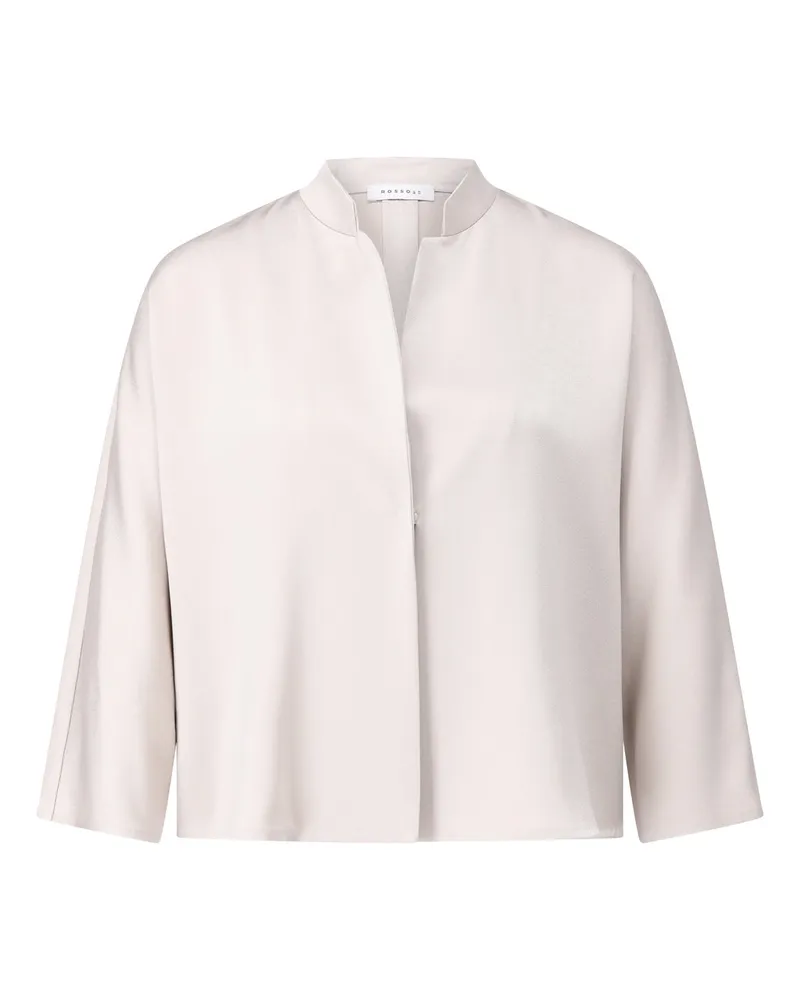 ROSSO35 Oversized Blusenshirt aus Satin Beige