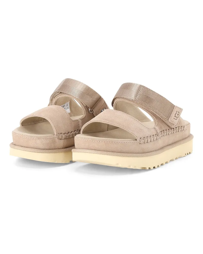 UGG Sandalen aus Veloursleder Hellbraun