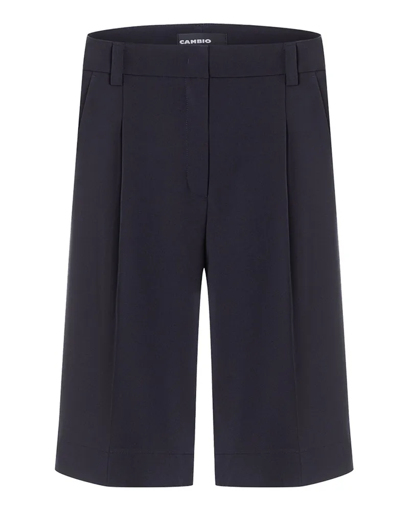 Cambio Bermudas Anna mit Bundfalte Navy