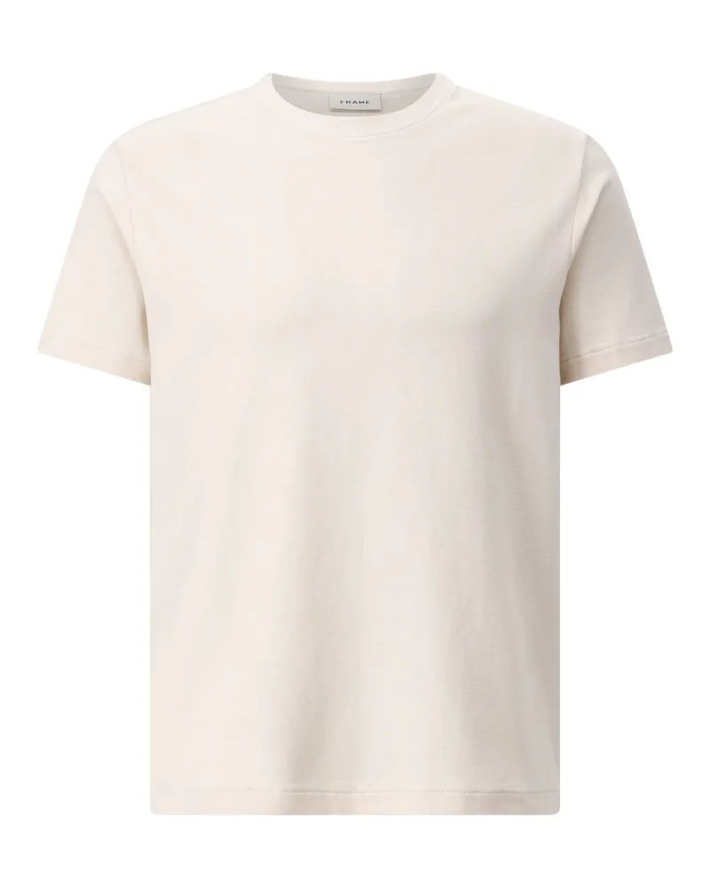 Frame Denim T-Shirt mit Stickerei Creme